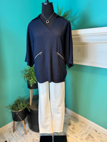Joseph Ribkoff Zipper Detailed Tunic