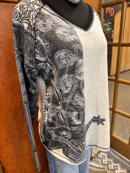 Double D Ranch Hide Tickler Top