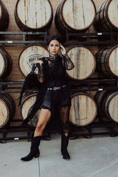 Midnight Maverick Lace Duster