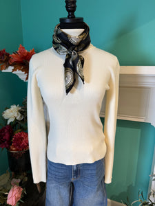 Umgee Ribbed T-Neck Sweater