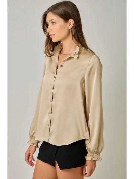 Ruffled Collar Shirt