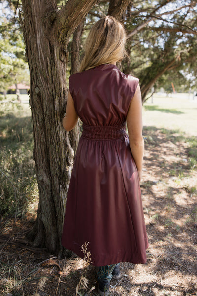 Entro The Dress Sleeveless Faux Leather