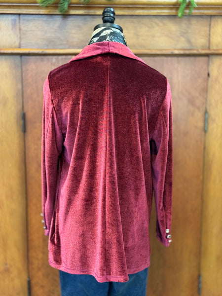 The Open Front Velvet Blazer