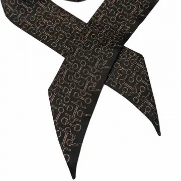 Equestrian Bit Pattern Twilly in Black
