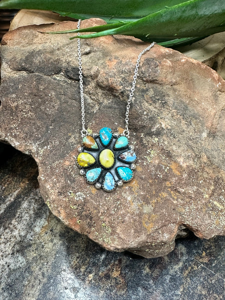 The Turquoise Cluster Necklace