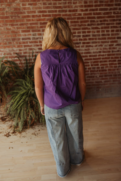 Ruffle Game Day Sleeveless Top