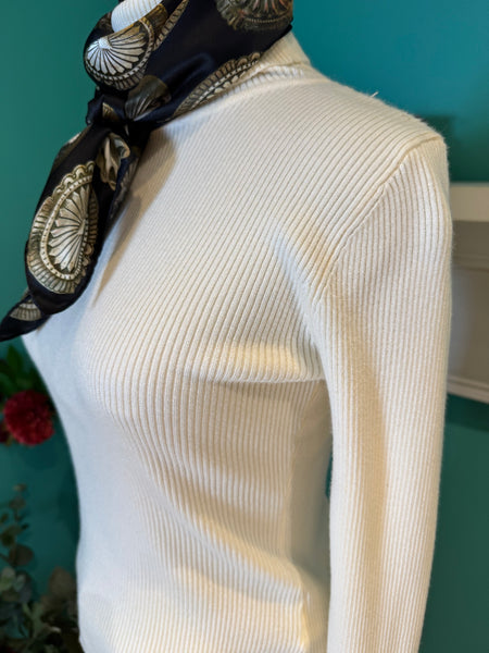 Umgee Ribbed T-Neck Sweater