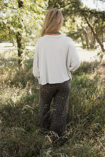 Umgee Leopard Wide Leg Pant