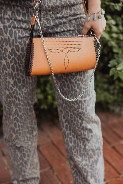 High Rise Straight Leopard Jean