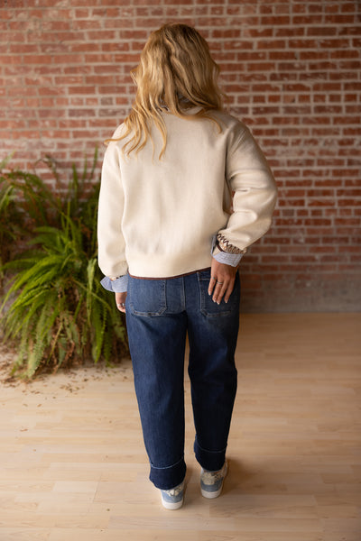 Slouchy Cropped Barrel Jeans
