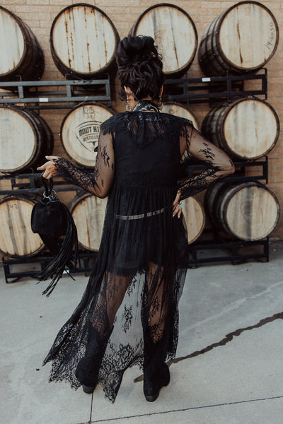 Risen High Rise Side Step Black Denim Shorts