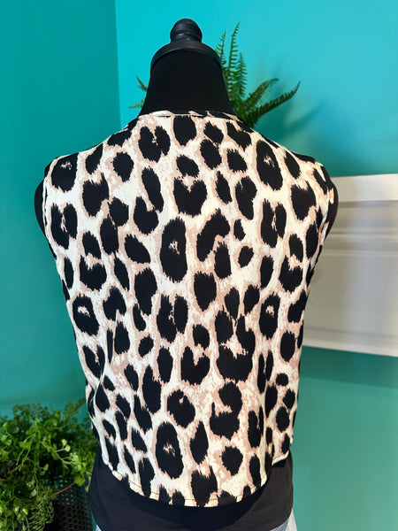 Leopard Sleeveless Tie Top