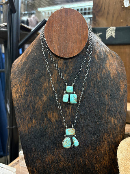 3 Stone Turquoise Necklace