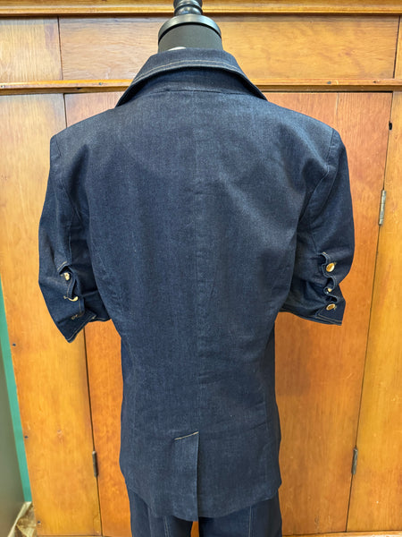 Joseph Ribkoff 1 Button Knit Denim Blazer