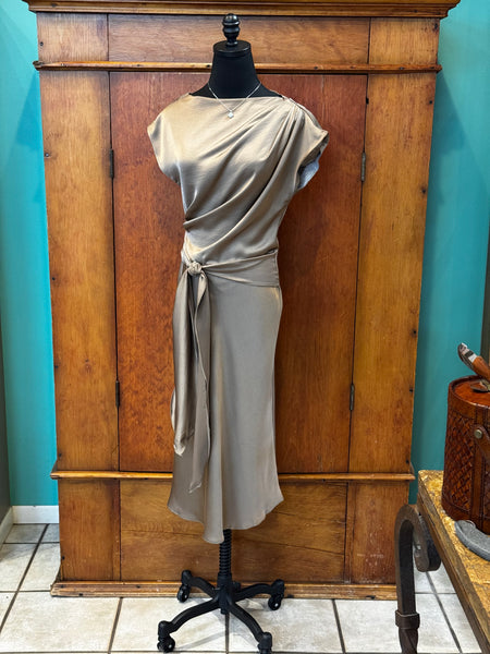 Asymmetrical Tie Midi Dress