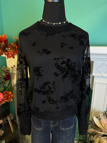 FDJ Flocked Mesh Sweatshirt