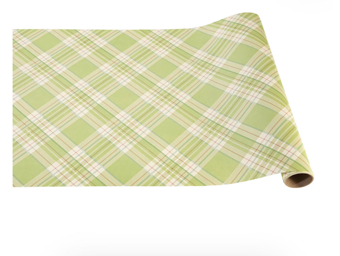 Hester & Cook Bright Green Plaid Runner