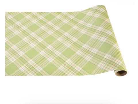 Hester & Cook Bright Green Plaid Runner