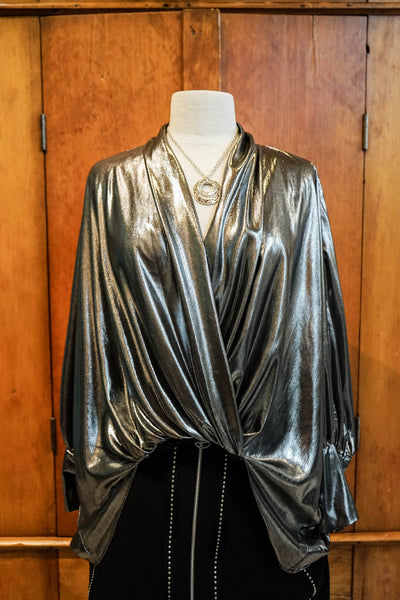 Joseph Ribkoff Matte Metallic Top