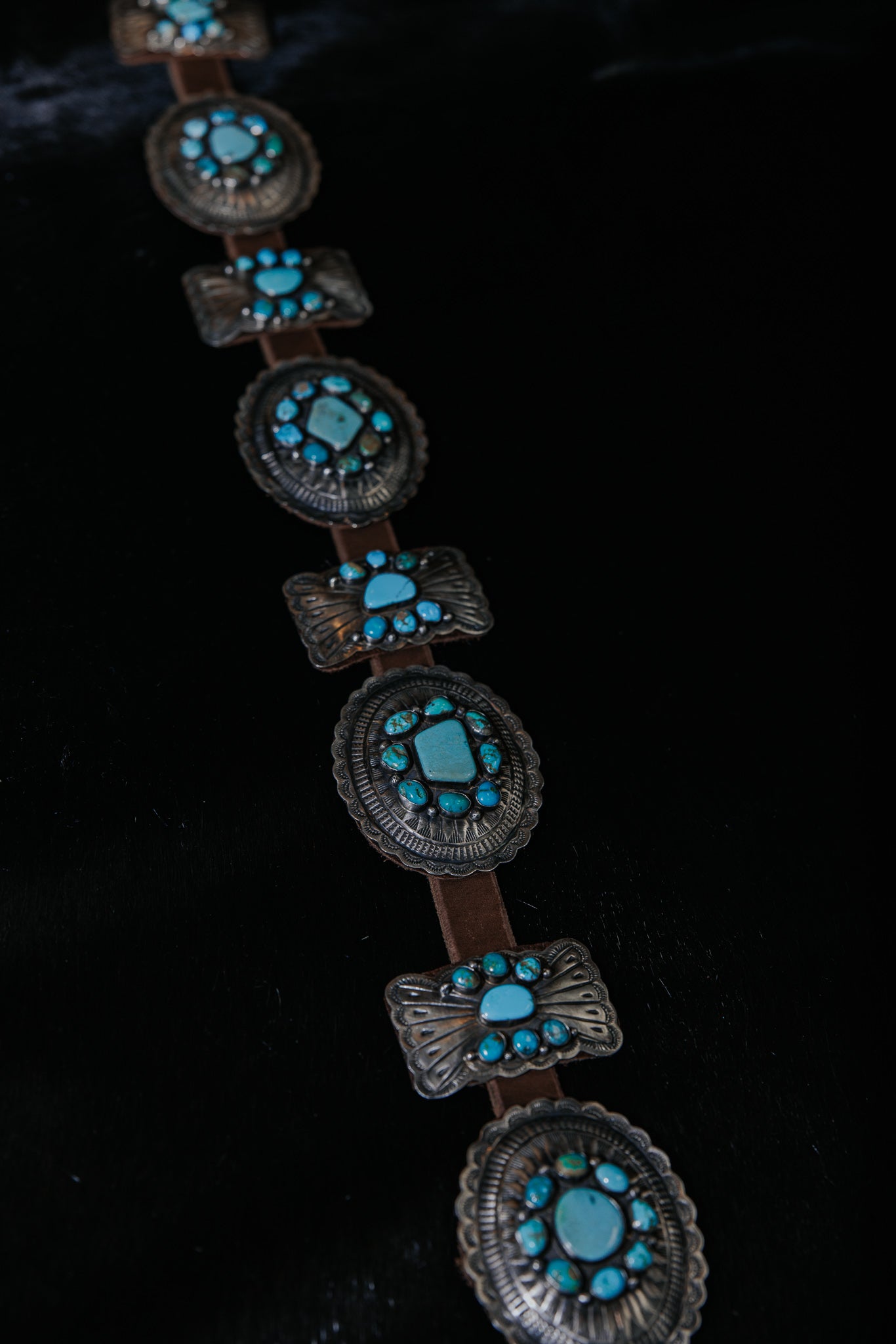 Dan Morgan Turquoise Concho Belt
