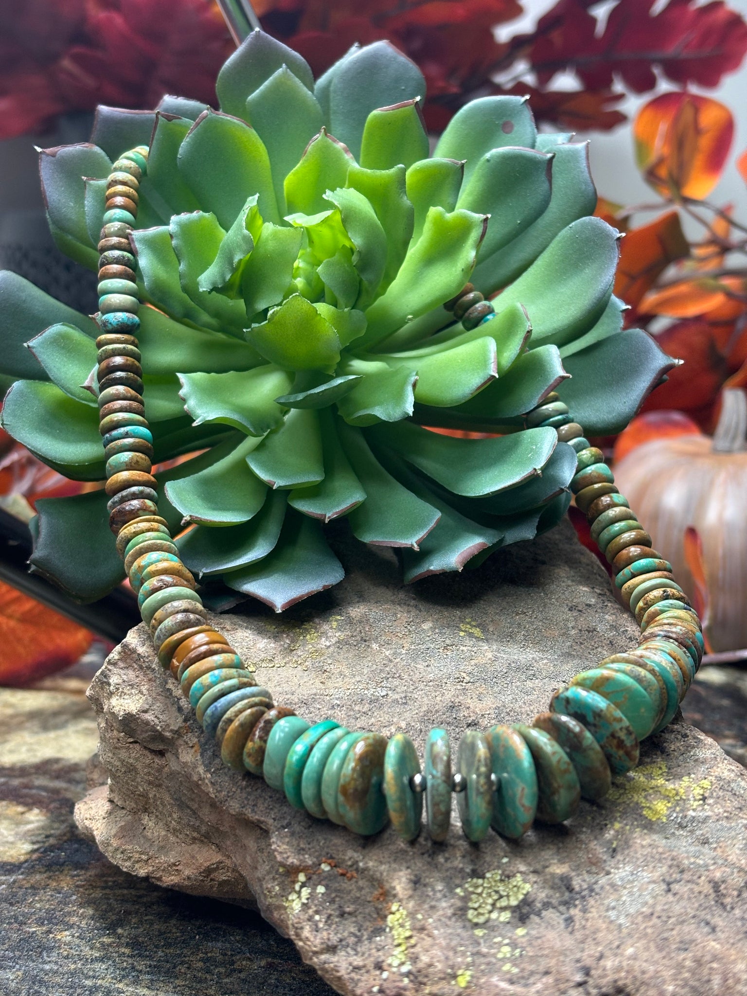 Graduated Stacked Turquoise Necklace