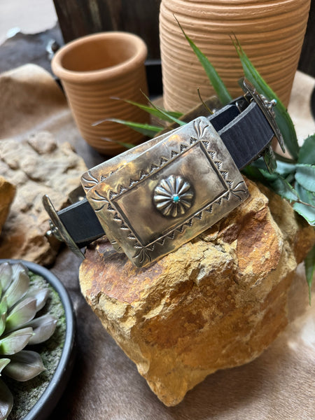 Barbosa Creations Embossed Flower Concho Belt