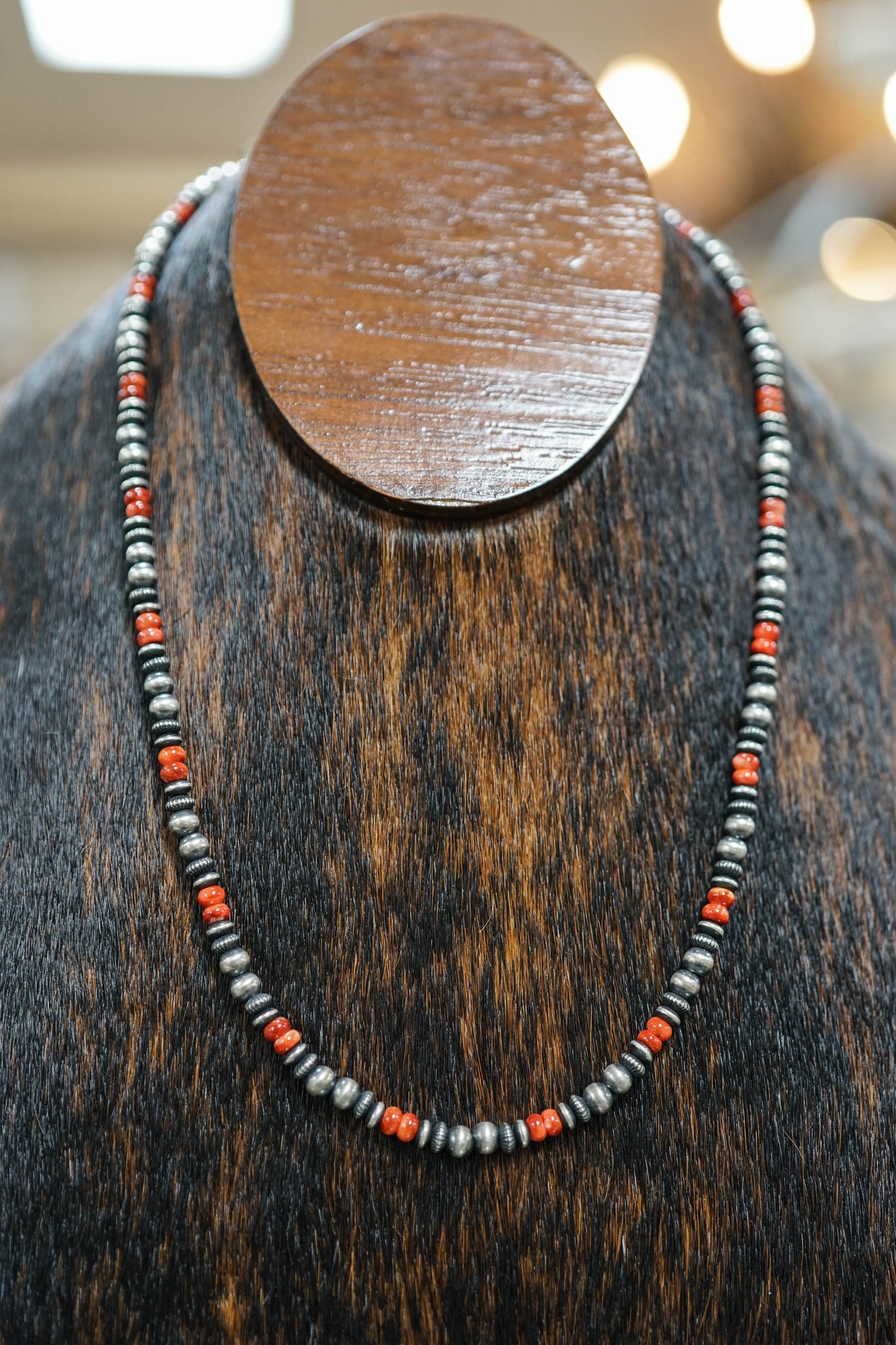 Red Spiny Oyster & Navajo Pearls