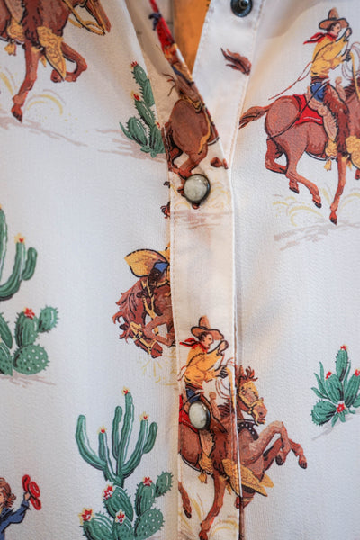 Vintage Western Print Shirt