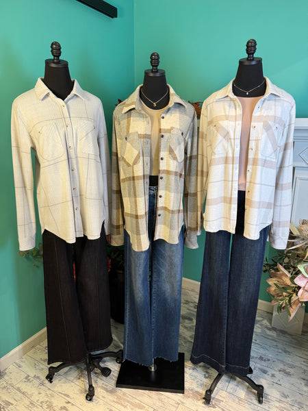 Panache Apparel Flannel Button Up Long Sleeve Shirt