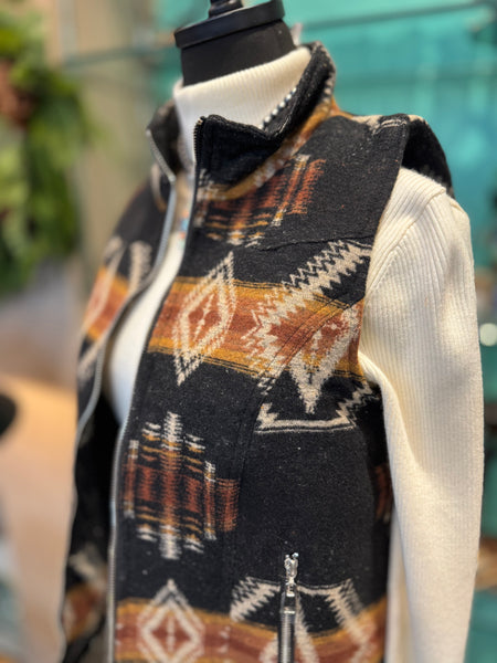 L&B Aztec Quilted Lined Vest