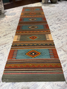 Escalante 2.5’ x 10’ Tony Ruiz  Saltillo Jade Rug