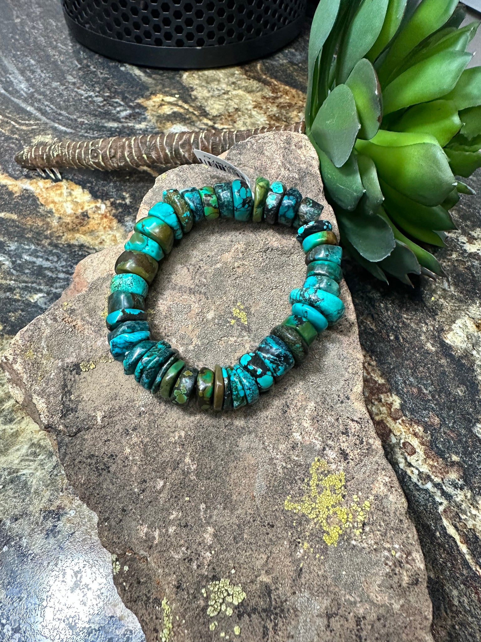 SWS Stacked Turquoise Stretch Bracelet