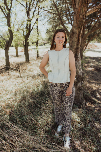 Top Stitch Sleeveless Top
