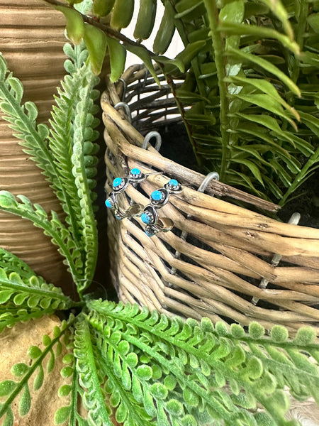 ALZ 5 Stone Small Hoop Earrings