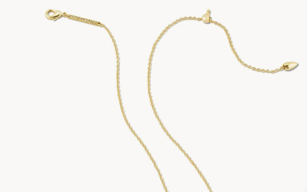 Kendra Scott Grayson Short Gold Necklace in Dichroic Glass