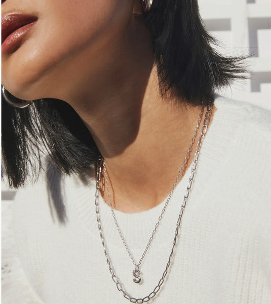 Kendra Scott Merrick Chain Necklace in Silver