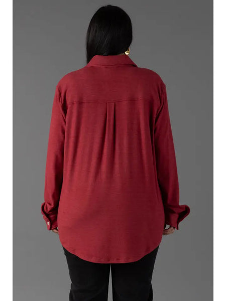 Super Soft Long Sleeve Button Up Top