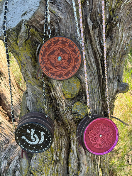 The Country Girl Coin Bag in Black Horse Shoe