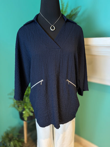 Joseph Ribkoff Zipper Detailed Tunic