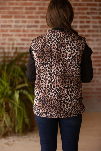 Leopard Quilted Vest