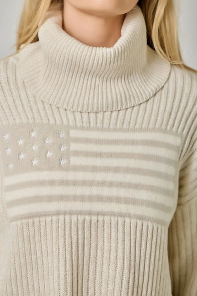 Flag Turtleneck Sweater
