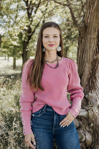Urban Daizy Waffle Knit Long Sleeve Top