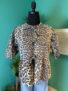 Tie Up Leopard Top