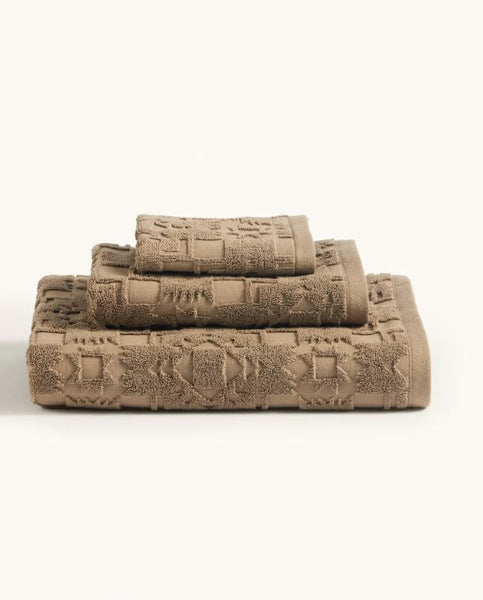 Sculpted Bath Towel in Stone