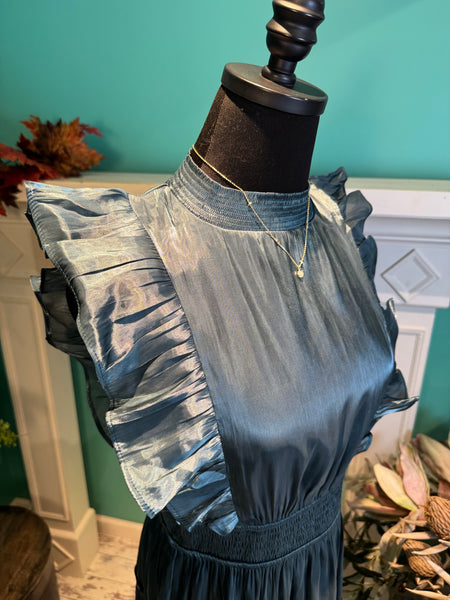 Wishlist Midi Dress With Ruffle