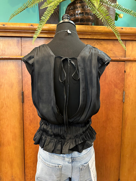 Pleated Satin Top