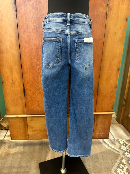 Risen High Rise Crop Straight Jean