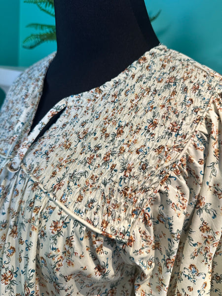 Wishlist Floral Balloon Sleeve Top