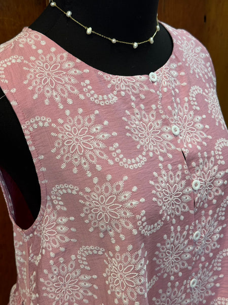 Embroidered Floral Sleeveless Top