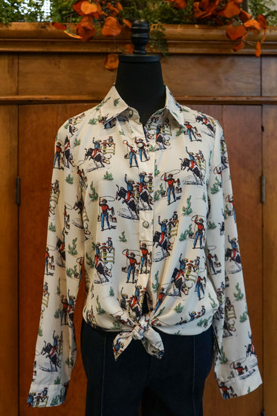 Vintage Western Print Shirt